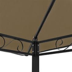 Petromila vidaXL Záhradný altánok so stolom a lavicami 2,5x1,5x2,4 m sivohnedý 180 g/m²	
