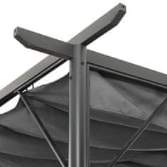 Vidaxl Pergola so zaťahovacou strechou antracitová 3x3 m oceľ 180 g/m2