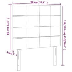 Vidaxl Čelá postele 2 ks krémový 90x5x78/88 cm látka