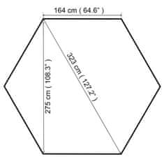 Vidaxl Záhradný altánok 323x275x265 cm, biely 180 g/m²