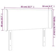 Vidaxl Čelo postele so záhybmi kapučínové 83x16x78/88 cm umelá koža