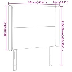 Vidaxl Čelo postele hnedé 103x16x118/128 cm umelá koža