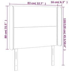 Vidaxl Čelo postele s LED čierne 83x16x118/128 cm umelá koža