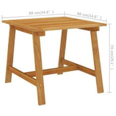Vidaxl Záhradný jedálenský stôl 88x88x74 cm akáciový masív