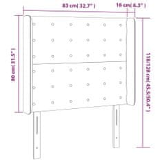 Vidaxl Čelo postele biele 83x16x118/128 cm umelá koža