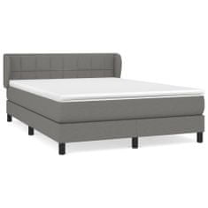 Petromila vidaXL Boxspring posteľ s matracom tmavosivá 140x200 cm látka