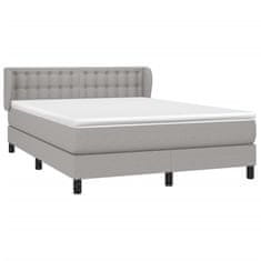 Petromila vidaXL Boxspring posteľ s matracom bledosivý 140x190 cm látka