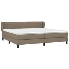 shumee Boxspring posteľ s matracom sivohnedý 200x200 cm látka