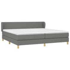 shumee Boxspring posteľ s matracom tmavosivá 200x200 cm látka