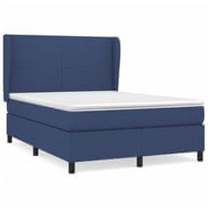 Petromila vidaXL Boxspring posteľ s matracom modrý 140x190 cm látka