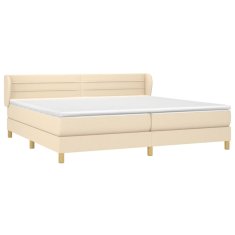 Petromila vidaXL Boxspring posteľ s matracom krémová 200x200 cm látka