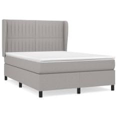 Petromila vidaXL Boxspring posteľ s matracom bledosivý 140x190 cm látka