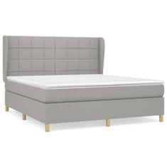 Petromila vidaXL Boxspring posteľ s matracom svetlosivá 100x200 cm látka