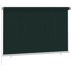 Vidaxl Vonkajšia zatemňovacia roleta 220x140 cm tmavozelená HDPE