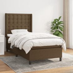 Petromila vidaXL Boxspring posteľ s matracom tmavohnedá 90x190 cm látka