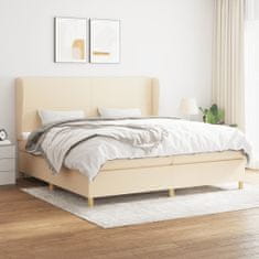 Petromila vidaXL Boxspring posteľ s matracom krémová 200x200 cm látka