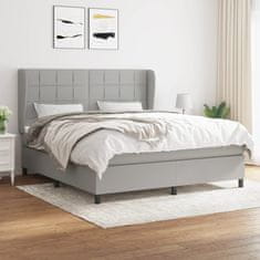 Petromila vidaXL Boxspring posteľ s matracom svetlosivá 100x200 cm látka