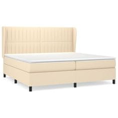 Petromila vidaXL Boxspring posteľ s matracom krémová 200x200 cm látka