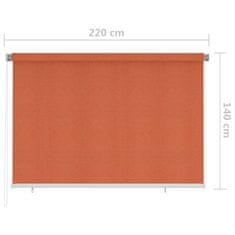 Vidaxl Vonkajšia zatemňovacia roleta 220x140 cm oranžová