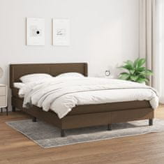 Petromila vidaXL Boxspring posteľ s matracom tmavohnedá 140x200 cm látka