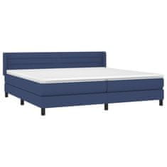 Petromila vidaXL Boxspring posteľ s matracom modrá 200x200 cm látka