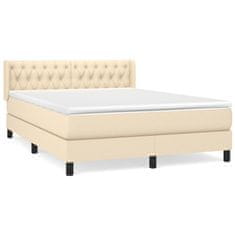 Petromila vidaXL Boxspring posteľ s matracom krémový 140x190 cm látka