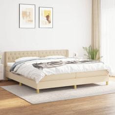 Petromila vidaXL Boxspring posteľ s matracom krémová 200x200 cm látka