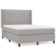 Petromila vidaXL Boxspring posteľ s matracom bledosivý 140x190 cm látka