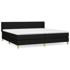 shumee Boxspring posteľ s matracom čierna 200x200 cm látka