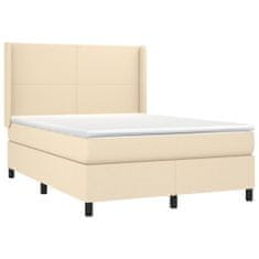 Petromila vidaXL Boxspring posteľ s matracom krémový 140x190 cm látka