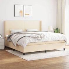 Petromila vidaXL Boxspring posteľ s matracom krémová 200x200 cm látka