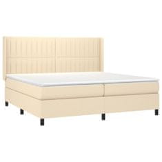 Petromila vidaXL Boxspring posteľ s matracom krémová 200x200 cm látka