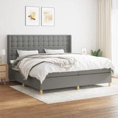 Petromila vidaXL Boxspring posteľ s matracom tmavosivá 200x200 cm látka