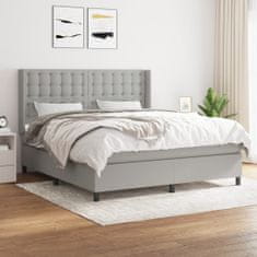 Petromila vidaXL Boxspring posteľ s matracom svetlosivá 100x200 cm látka