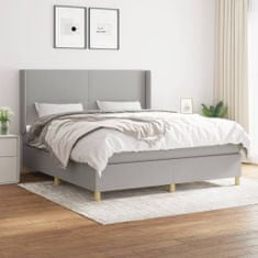 Petromila vidaXL Boxspring posteľ s matracom bledosivá 180x200 cm látka