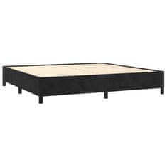 shumee Posteľný rám boxspring s matracom čierny 200x200 cm zamat