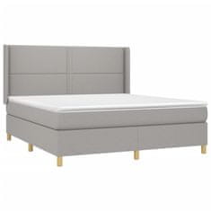 Petromila vidaXL Boxspring posteľ s matracom svetlosivá 100x200 cm látka