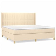 Petromila vidaXL Boxspring posteľ s matracom krémová 200x200 cm látka