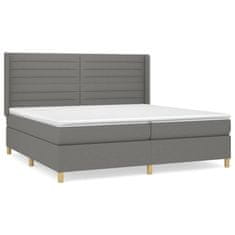 shumee Boxspring posteľ s matracom tmavosivá 200x200 cm látka