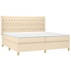 Petromila vidaXL Boxspring posteľ s matracom krémová 200x200 cm látka