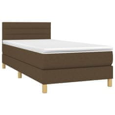 Petromila vidaXL Boxspring posteľ s matracom tmavohnedá 90x190 cm látka