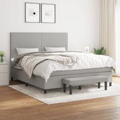 Petromila vidaXL Boxspring posteľ s matracom bledosivý 160x200 cm látka