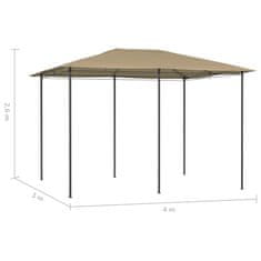 Petromila vidaXL Altánok 3x4x2,6 m sivohnedý 160 g/m²