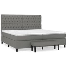 Petromila vidaXL Boxspring posteľ s matracom tmavosivá 200x200 cm látka