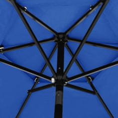 Petromila vidaXL 3-stupňový slnečník s hliníkovou tyčou azúrovo-modrý 2,5 m