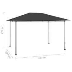 Petromila vidaXL Altánok 384x281x270 cm antracitový 180 g/m²