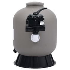 Petromila vidaXL Bazénový pieskový filter s bočným 6 polohovým ventilom sivý