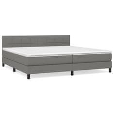 Petromila vidaXL Boxspring posteľ s matracom tmavosivá 200x200 cm látka