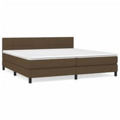 Petromila vidaXL Boxspring posteľ s matracom tmavohnedá 200x200 cm látka