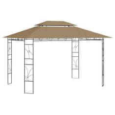 Petromila vidaXL Altánok 4x3x2,7 m sivohnedý 160 g/m²